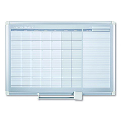 MasterVision Monthly Planner, 36x24, Silver Frame (GA0397830)