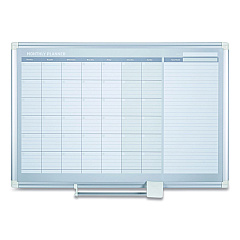 MasterVision Monthly Planner, 48x36, Silver Frame (GA0597830)