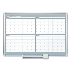 MasterVision 4 Month Planner, 48x36, White/Silver (GA05105830)