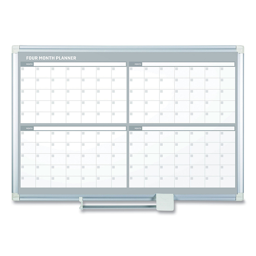 MasterVision 4 Month Planner, 48x36, White/Silver (GA05105830)