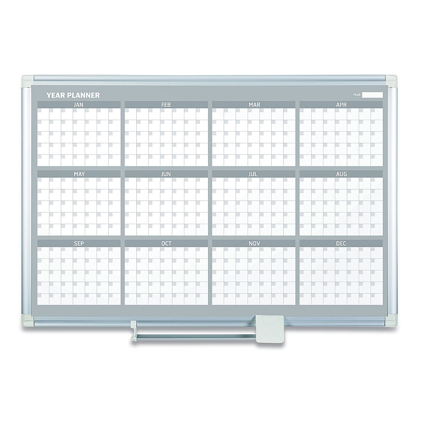 MasterVision 12 Month Planner, 48x36, Aluminum Frame (GA05106830)