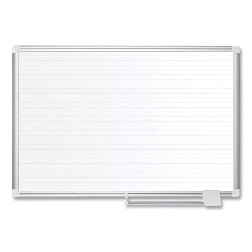 MasterVision Ruled Planning Board, 48 x 36, White/Silver (MA0594830)