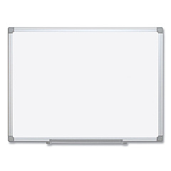 MasterVision Earth Silver Easy Clean Dry Erase Boards, 48 x 96, White, Aluminum Frame (MA2100790)