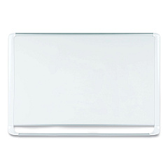 MasterVision Lacquered steel magnetic dry erase board, 24 x 36, Silver/White (MVI030205)