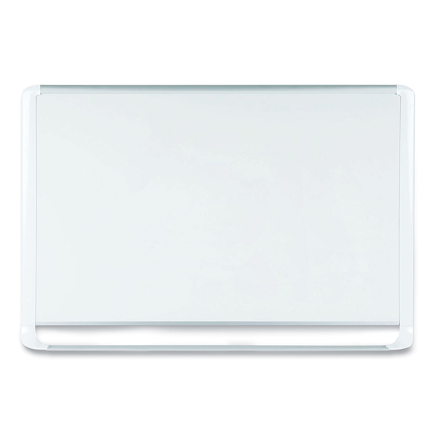 MasterVision Lacquered steel magnetic dry erase board, 24 x 36, Silver/White (MVI030205)
