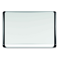 MasterVision Lacquered steel magnetic dry erase board, 36 x 48, Silver/Black (MVI050201)