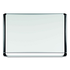 MasterVision Porcelain Magnetic Dry Erase Board, 48x96, White/Silver (MVI210401)