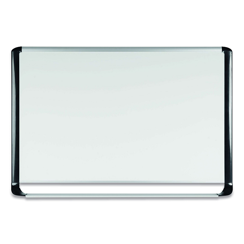 MasterVision Porcelain Magnetic Dry Erase Board, 48x96, White/Silver (MVI210401)