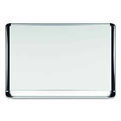 MasterVision Lacquered steel magnetic dry erase board, 48 x 72, Silver/Black (MVI270201)