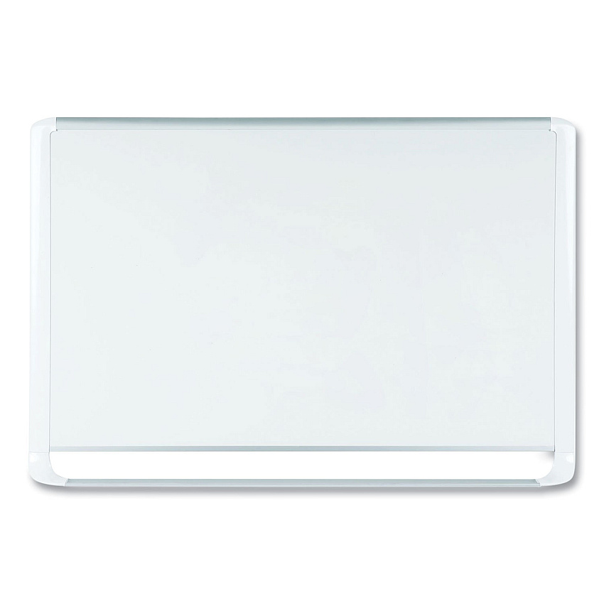 MasterVision Lacquered steel magnetic dry erase board, 48 x 72, Silver/White (MVI270205)