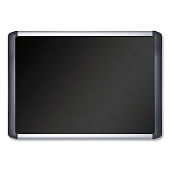 MasterVision Black fabric bulletin board, 48 x 72, Silver/Black (MVI270301)