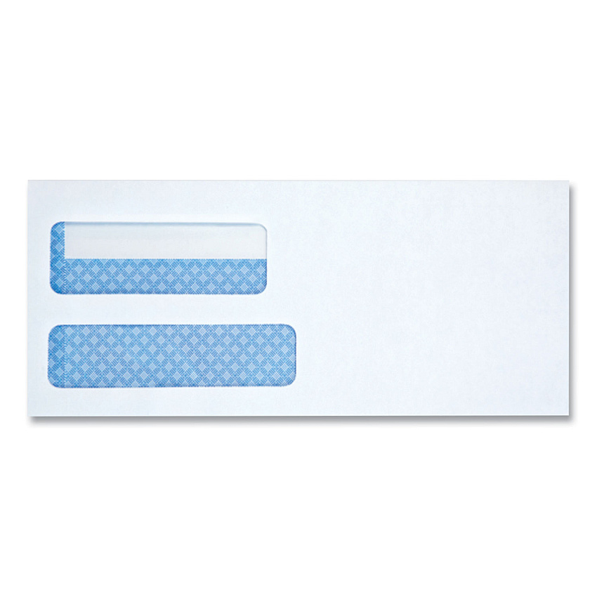 Universal Double Window Business Envelope, #10, Square Flap, Gummed, 4.13 x 9.5, 500/Box (UNV36103)