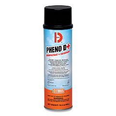 Big D Industries PHENO D+ Aerosol Disinfectant/Deodorizer, Citrus Scent, 16.5 oz Aerosol Spray Can, 12/Carton (33700)