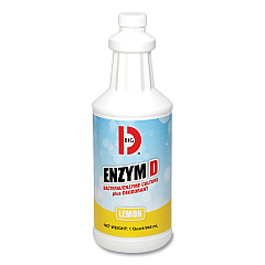 Big D Industries Enzym D Digester Liquid Deodorant, Lemon, 32 oz Bottle, 12/Carton (500)