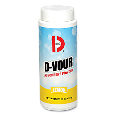 Big D Industries D-Vour Absorbent Powder, Lemon, 16 oz Canister, 6/Carton (166)