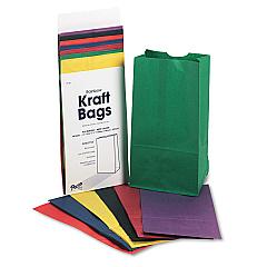 Pacon Rainbow Bags, 6" x 11", Assorted Bright, 28/Pack (0072140)