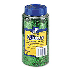 Pacon Spectra Glitter, 0.04 Hexagon Crystals, Green, 16 oz Shaker-Top Jar (91760)