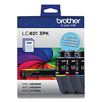 Brother LC4013PK Cyan/Magenta/Yellow Ink Cartridges, 3/Pack