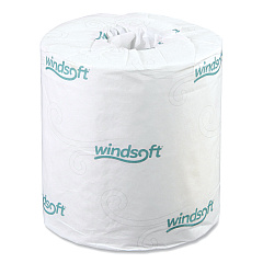 Windsoft Bath Tissue, Septic Safe, 2-Ply, White, 4.5 x 3, 500 Sheets/Roll, 48 Rolls/Carton (WIN2405)