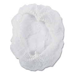 AmerCareRoyal Latex-Free Operating Room Cap, Pleated, Polypropylene, 21", White, 100 Caps/Pack, 10 Packs/Carton (RP110NWP)