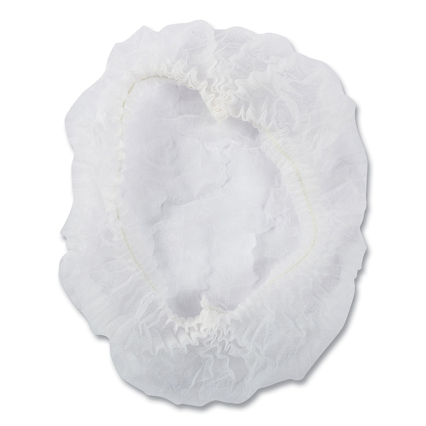 AmerCareRoyal Latex-Free Operating Room Cap, Pleated, Polypropylene, 21", White, 100 Caps/Pack, 10 Packs/Carton (RP110NWP)