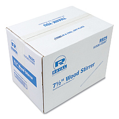 AmerCareRoyal Wood Coffee Stirrers, 7.5" Long, 500/Box, 10 Boxes/Carton (R825CT)