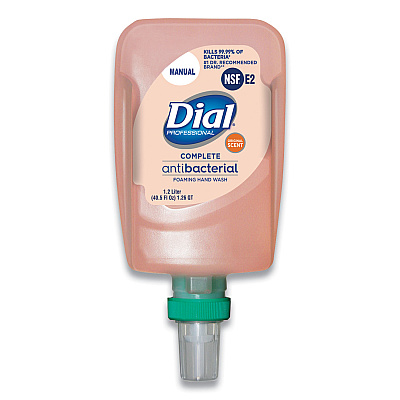 Dial Professional Antibacterial Foaming Hand Wash Refill for FIT Manual Dispenser, Original, 1.2 L, 3/Carton (16670)