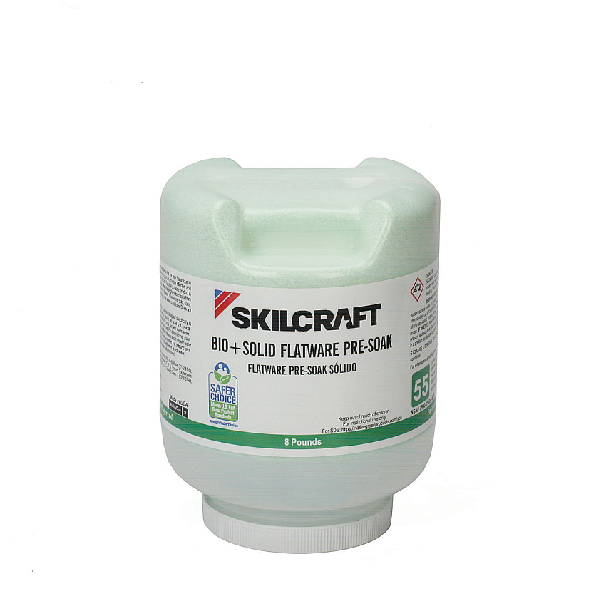 AbilityOne 7930016949778, SKILCRAFT, Bio+ Flatware Pre-soak, 8 lb Bottle, 2/Carton