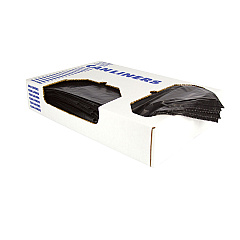 Heritage Linear Low-Density Can LinersFlat Fold, Dual-Dispensing, 45 gal, 1.5 mil, 40 x 46, Black, 100/Carton (H8046AK)