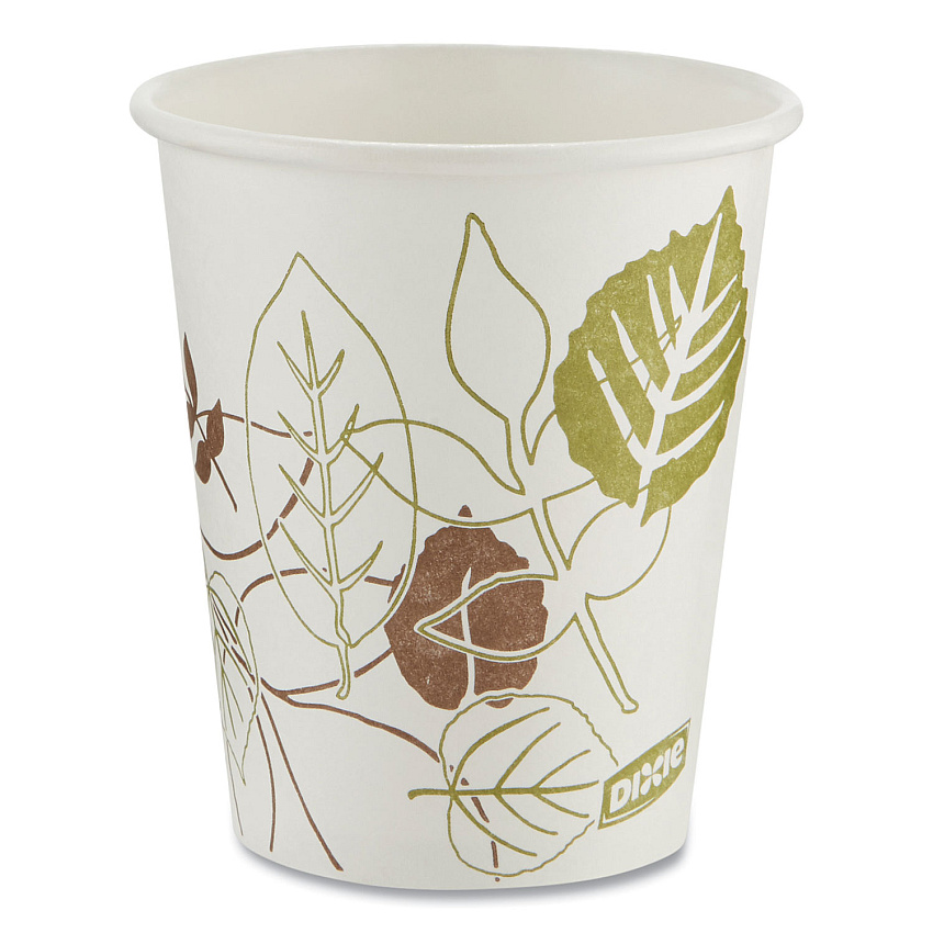 Dixie Pathways Paper Hot Cups, 10 oz, 50 Sleeve, 20 Sleeves/Carton (2340PATH)