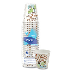 Dixie PerfecTouch Paper Hot Cups, 10 oz, Coffee Haze Design, 25/Pack (5310DXPK)