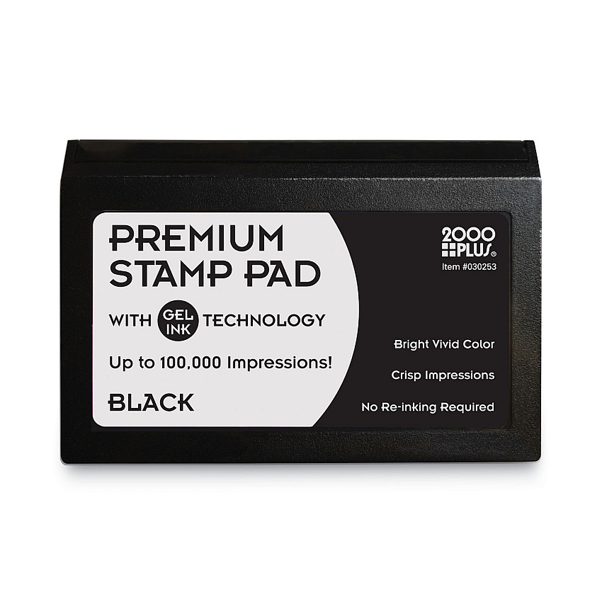 Cosco Microgel Stamp Pad for 2000 PLUS, 2 3/4 x 4 1/4, Black (030253)