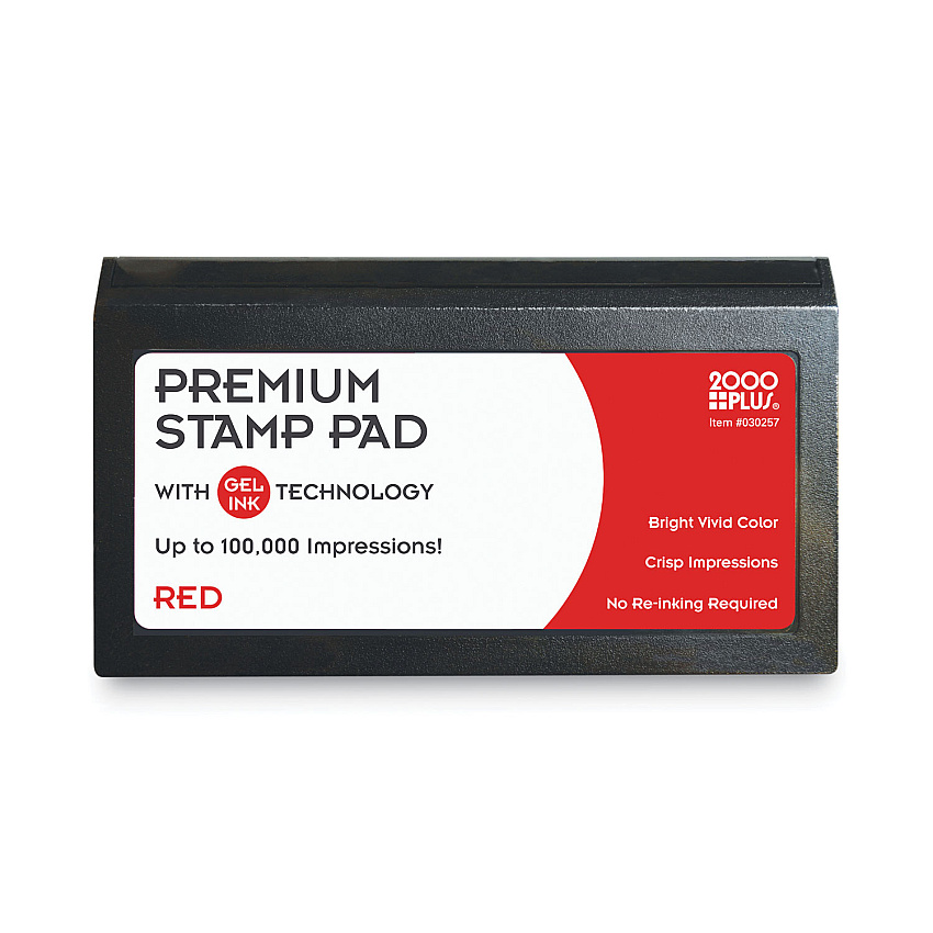 Cosco Microgel Stamp Pad for 2000 PLUS, 3 1/8 x 6 1/6, Red (030257)