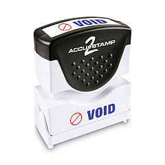 ACCUSTAMP2 Pre-Inked Shutter Stamp, Red/Blue, VOID, 1 5/8 x 1/2 (035539)