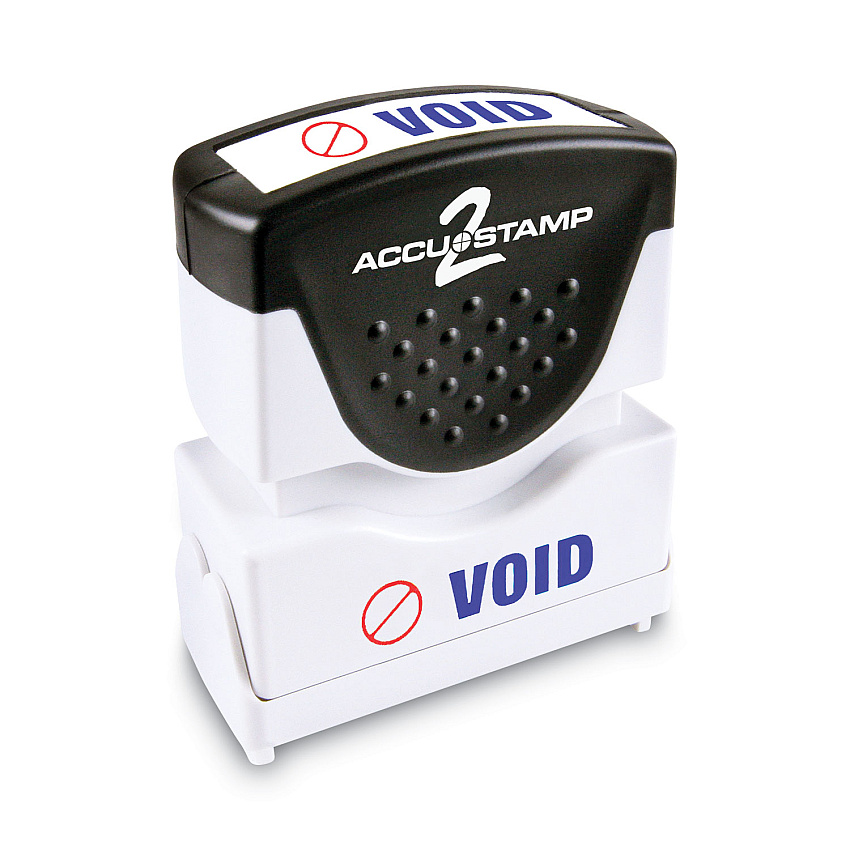 ACCUSTAMP2 Pre-Inked Shutter Stamp, Red/Blue, VOID, 1 5/8 x 1/2 (035539)