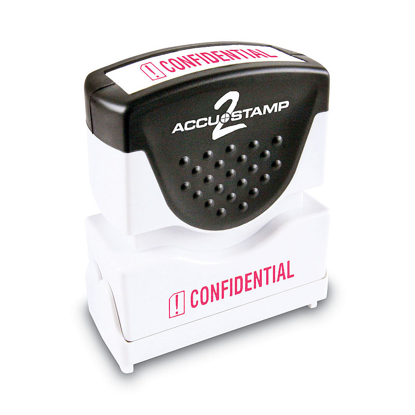 ACCUSTAMP2 Pre-Inked Shutter Stamp, Red, CONFIDENTIAL, 1 5/8 x 1/2 (035574)