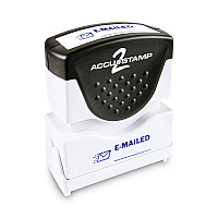 ACCUSTAMP2 Pre-Inked Shutter Stamp, Blue, EMAILED, 1 5/8 x 1/2 (035577)