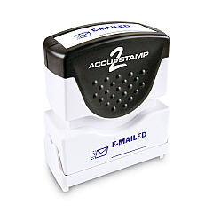 ACCUSTAMP2 Pre-Inked Shutter Stamp, Blue, EMAILED, 1 5/8 x 1/2 (035577)