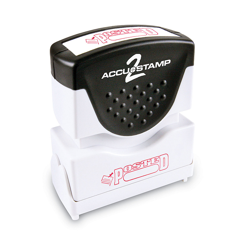 ACCUSTAMP2 Pre-Inked Shutter Stamp, Red, POSTED, 1 5/8 x 1/2 (035580)