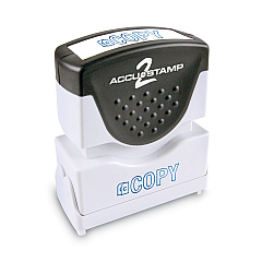 ACCUSTAMP2 Pre-Inked Shutter Stamp, Blue, COPY, 1 5/8 x 1/2 (035581)