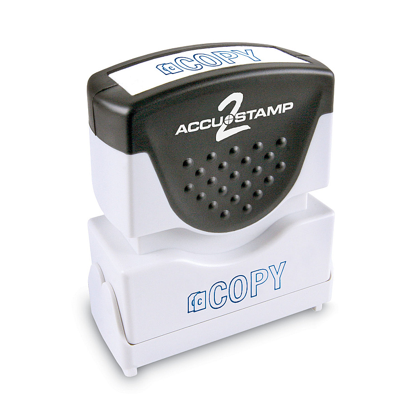 ACCUSTAMP2 Pre-Inked Shutter Stamp, Blue, COPY, 1 5/8 x 1/2 (035581)