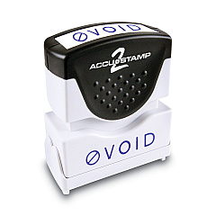 ACCUSTAMP2 Pre-Inked Shutter Stamp, Blue, VOID, 1 5/8 x 1/2 (035584)