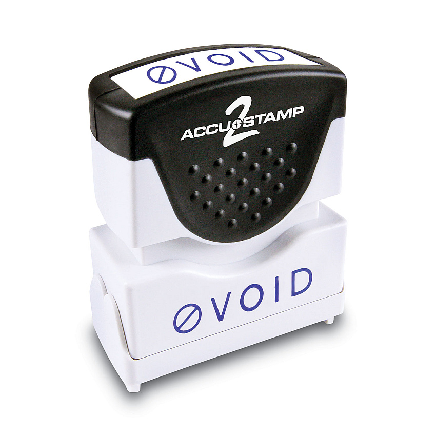 ACCUSTAMP2 Pre-Inked Shutter Stamp, Blue, VOID, 1 5/8 x 1/2 (035584)