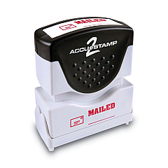 ACCUSTAMP2 Pre-Inked Shutter Stamp, Red, MAILED, 1 5/8 x 1/2 (035586)