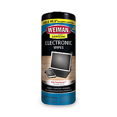 WEIMAN E-tronic Wipes, 7 x 8, White, 30/Canister, 4/Carton (93ACT)