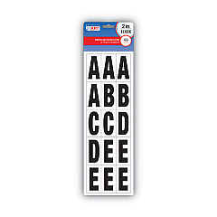 Cosco Letters, Numbers and Symbols, Adhesive, 2", Black, 84 Characters (098131)