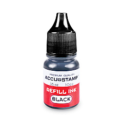 Cosco ACCU-STAMP Gel Ink Refill, Black, 0.35 oz Bottle (090684)