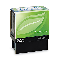 COSCO 2000PLUS Green Line Message Stamp, Copy, 1 1/2 x 9/16, Blue (098367)