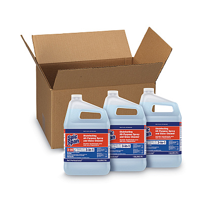 Spic and Span Disinfecting All-Purpose Spray and Glass Cleaner, Fresh Scent, 1 gal Bottle, 3/Carton (58773CT)