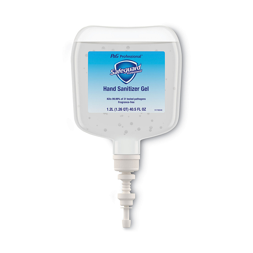 Safeguard Professional Antibacterial Gel Hand Sanitizer, 1,200 mL Refill, Fragrance-Free, 4/Carton (48842)